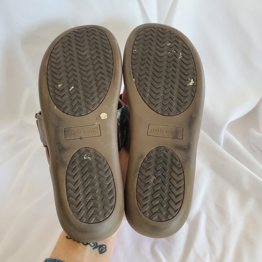Gentle Souls Metallic Got It Sandals sz 9 - Picture 8 of 11